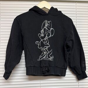 Minnie Mouse Zara x Disney Hoody Sweatshirt Girls Black Warm‎ Thick Cozy Hoodie